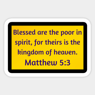 Bible Verse Matthew 5:3 Sticker